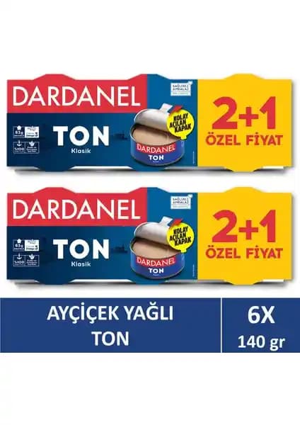 Dardanel Ayçiçek Yağlı Ton Balığı 3x140 gr Paketle Sağlıklı ve Pratik Yemek Seçenekleri