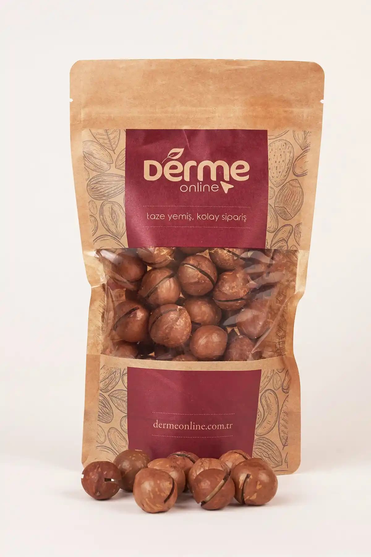 Derme Kabuklu Kavrulmuş Makademya Fındığı 250 Gram Doğal ve Aromatik Atıştırmalık