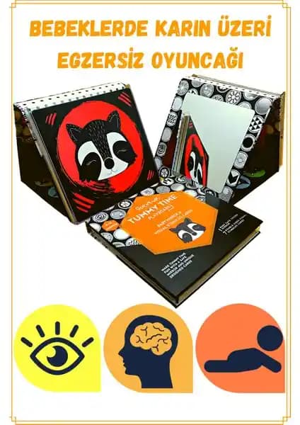 DoerKids Tummy Time Bebek Aynası ve Zeka Kartları ile Bebek Gelişimini Destekleyici Oyun Seti