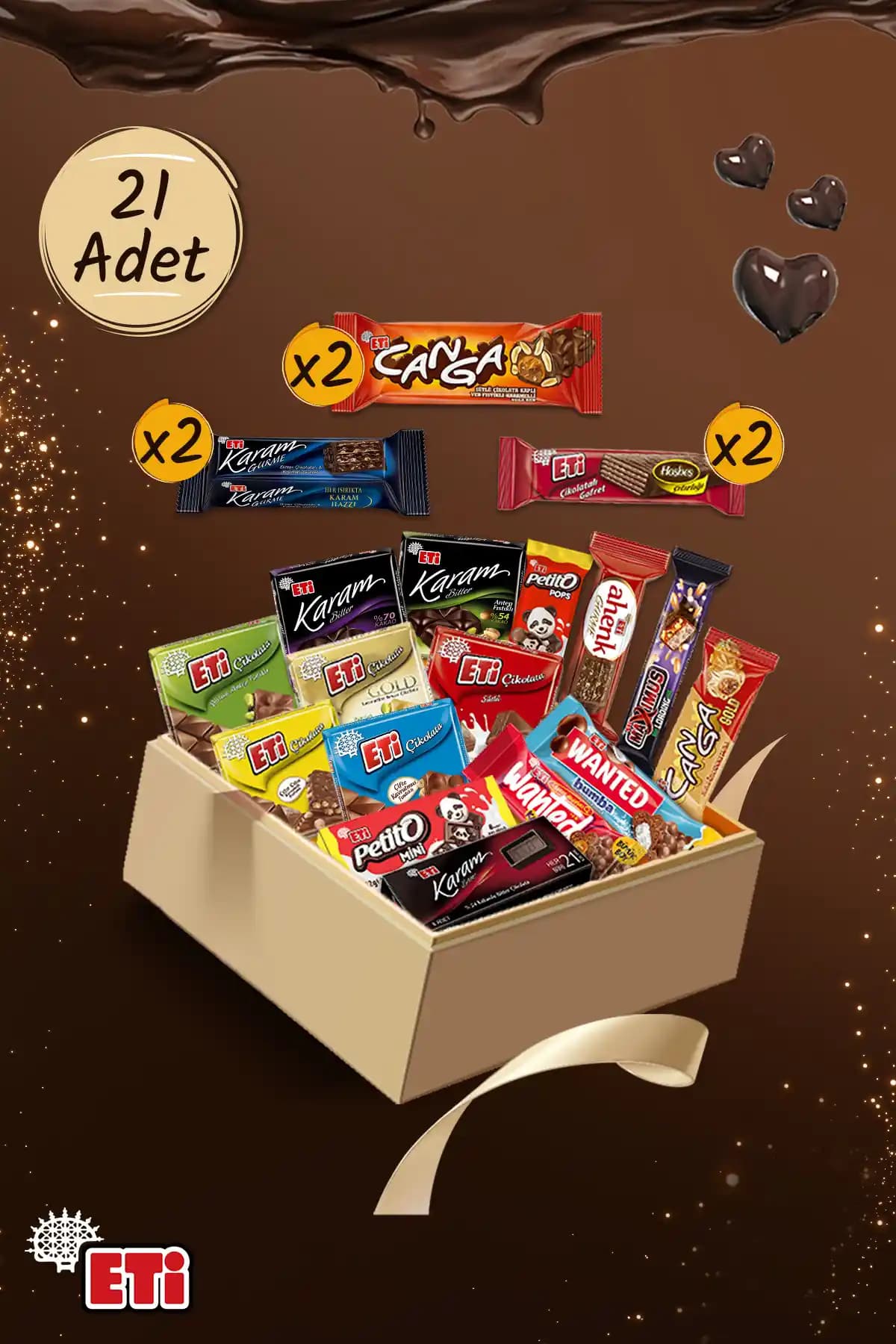 Eti Çikolata Aşkı Paketi: Çeşitli ve Kaliteli Çikolata Ürünleriyle Tatlı Deneyimi