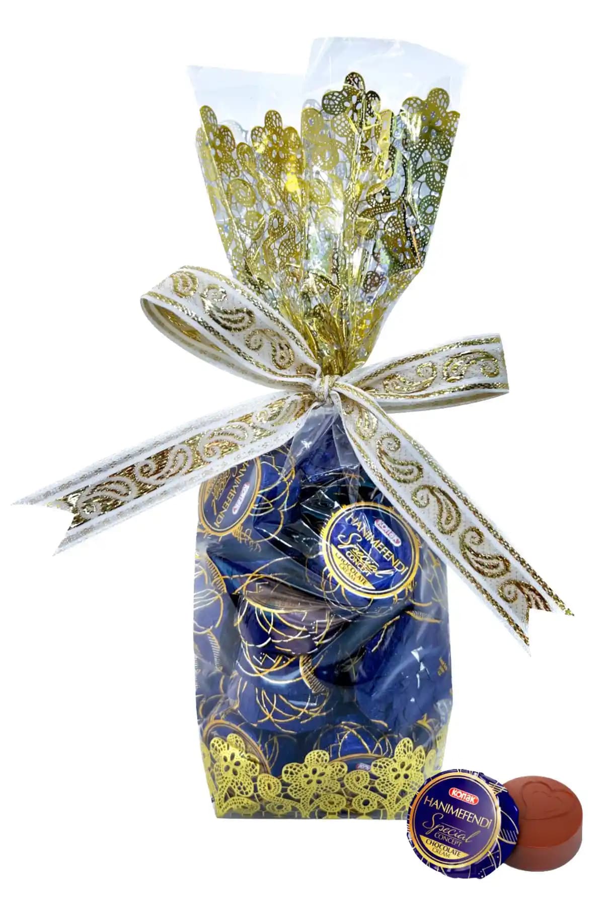 KONAK HANIMEFENDİ Krema Dolgulu Sütlü Çikolata Hediye Paketi Türkiye Menşeli Kaliteli Tatlı