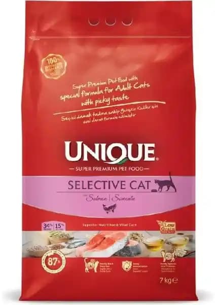Unique Selective Cat Kedi Maması 7 Kg Somon Aroması Sağlıklı ve Lezzetli Beslenme Seçeneği