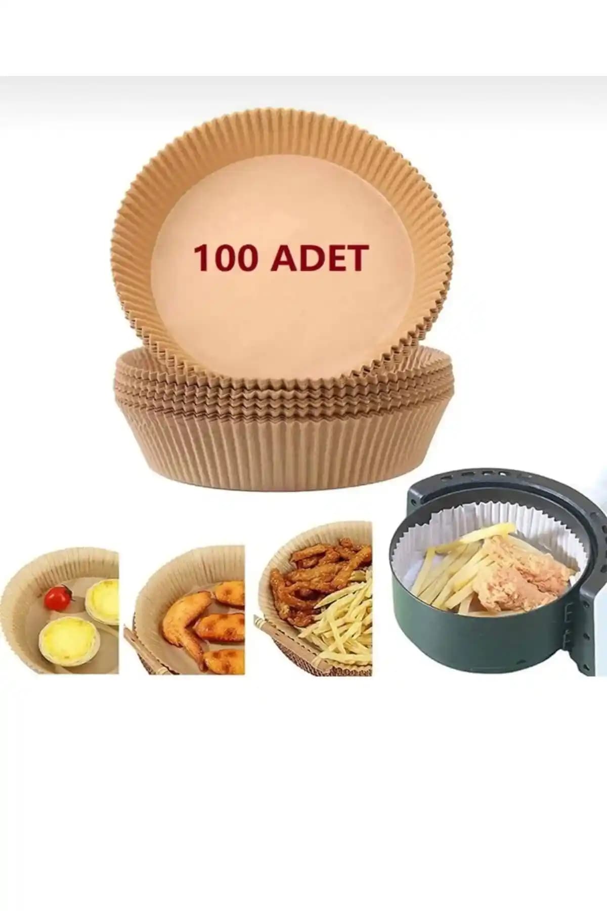 VİGENTİNO XL ve XXL Airfryer Pişirme Kağıdı 100 Adet Pratik ve Hijyenik Kullanım İçin