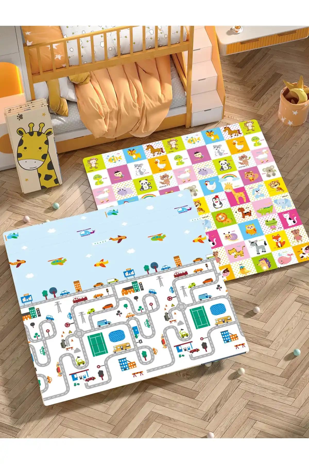 Elfobaby Funny Way Katlanabilir Oyun Halısı Çocuklar İçin Güvenli ve Pratik Oyun Alanı
