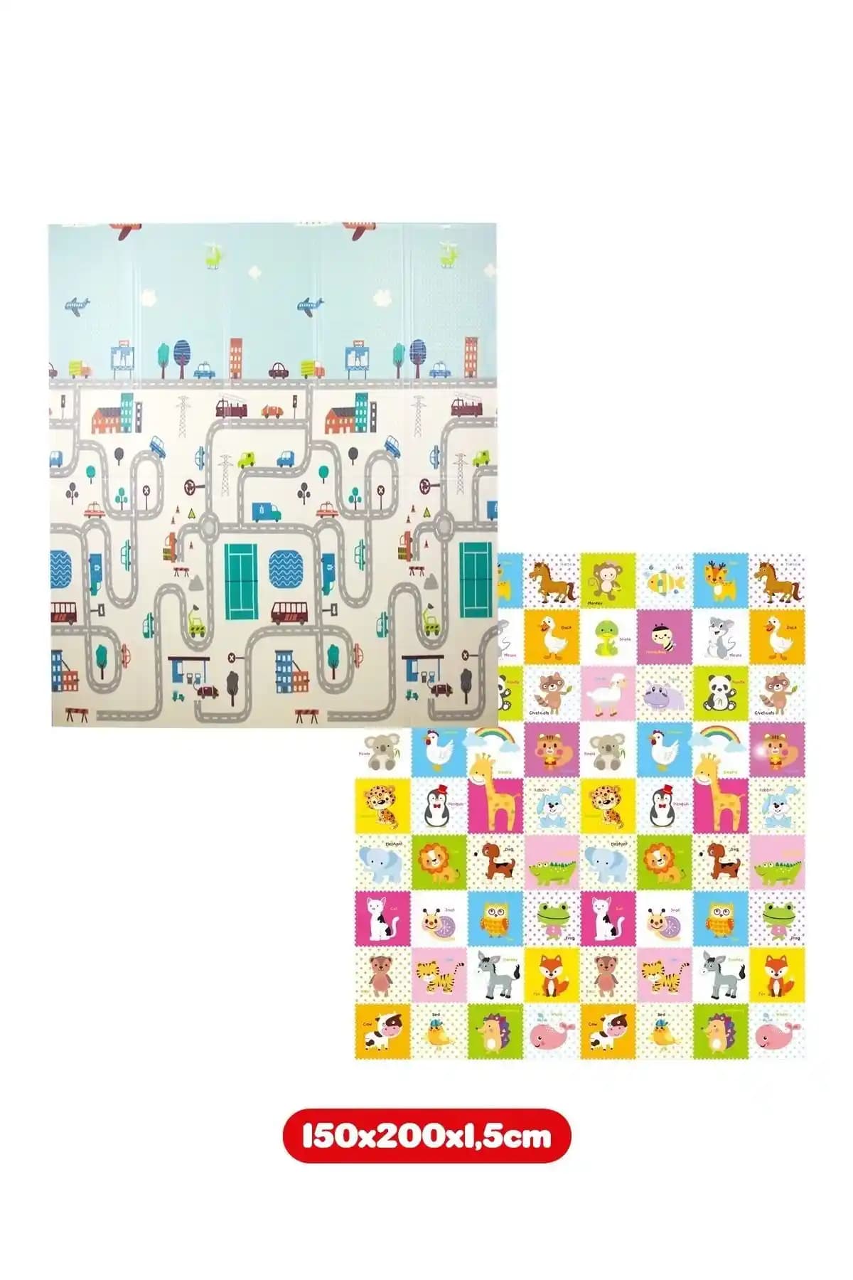 Elfobaby Funny Way Katlanabilir Oyun Halısı Çocuklar İçin Güvenli ve Renkli Oyun Alanı