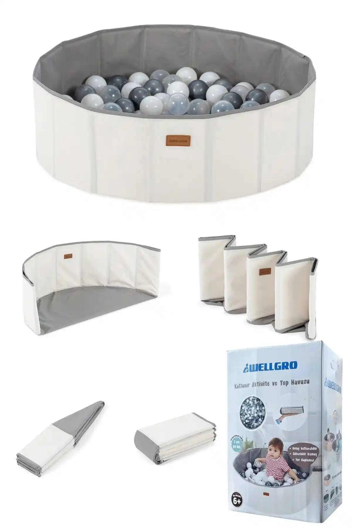 Wellgro 90 Toplu Katlanır Top Havuzu: Güvenli ve Pratik Çocuk Oyun Havuzu