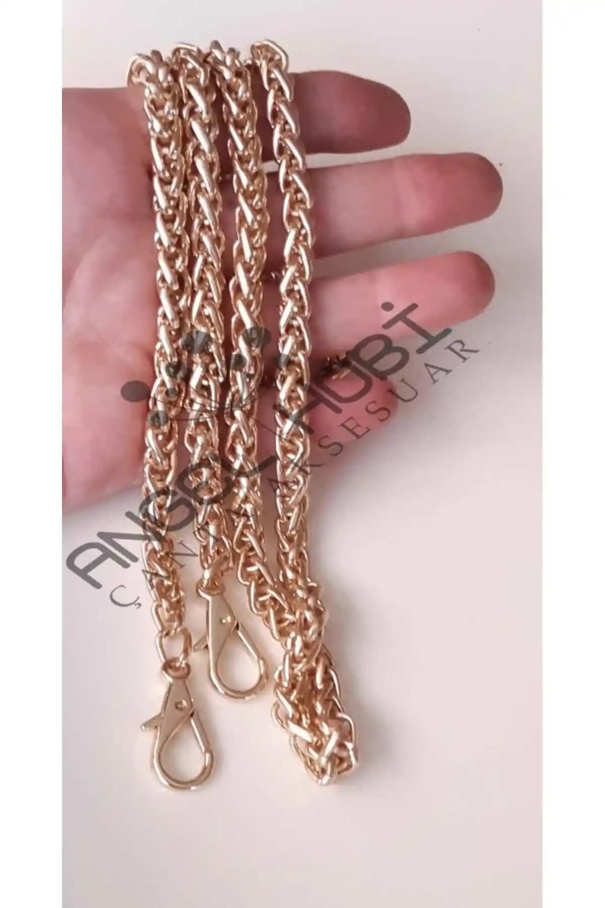 Angel Light Gold Kalın Örgü Model Çanta Zinciri Şık ve Dayanıklı Tasarım