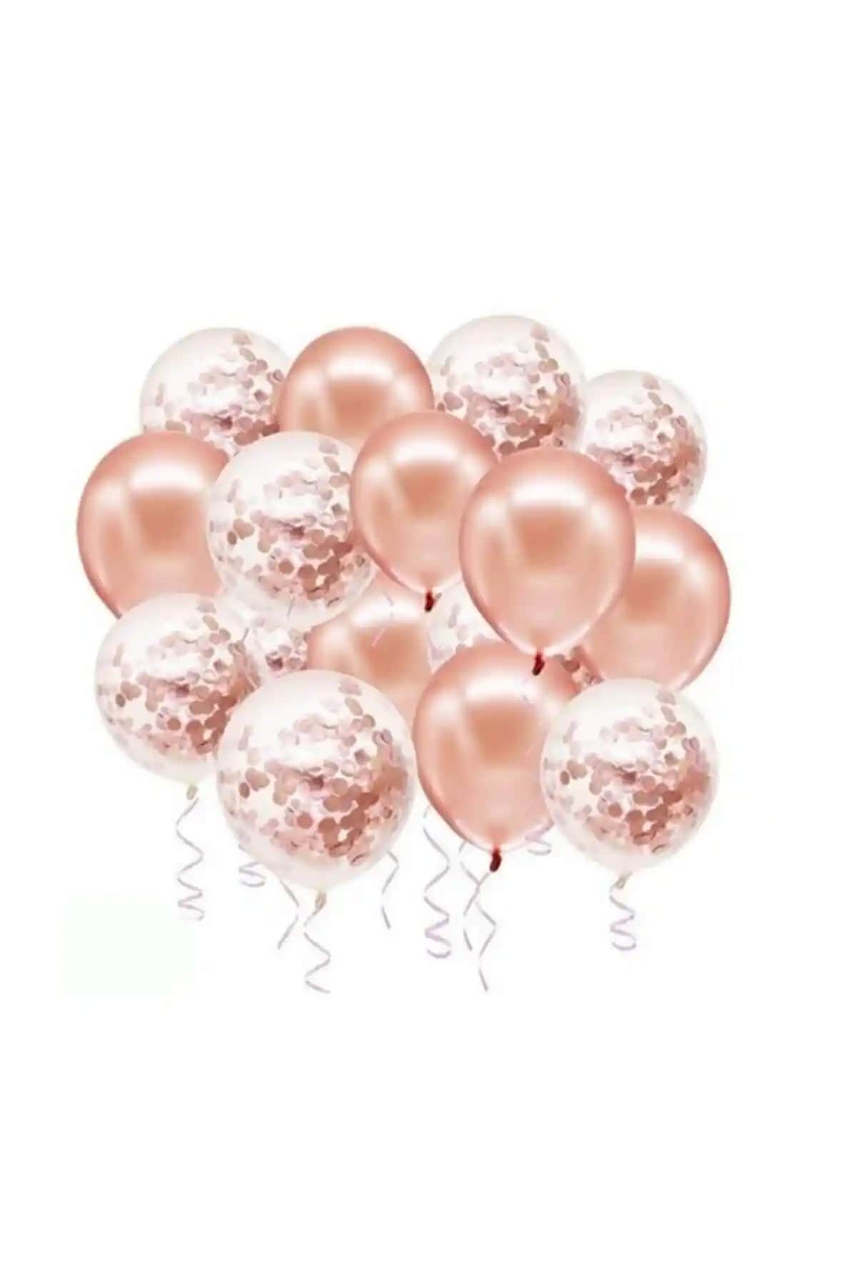 BalonEvi Rose Gold Konfetili Balon Seti ve Parti Dolabi Bekarlığa Veda Balon Seti Karşılaştırması