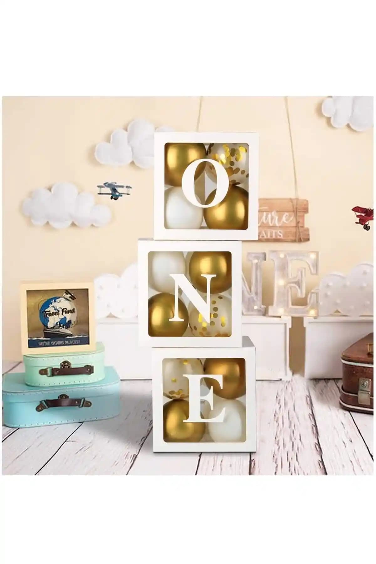 Bidlomutluluk 25 cm Şeffaf Kutu Harfleri Çocuk Etkinlikleri ve Organizasyonlar İçin