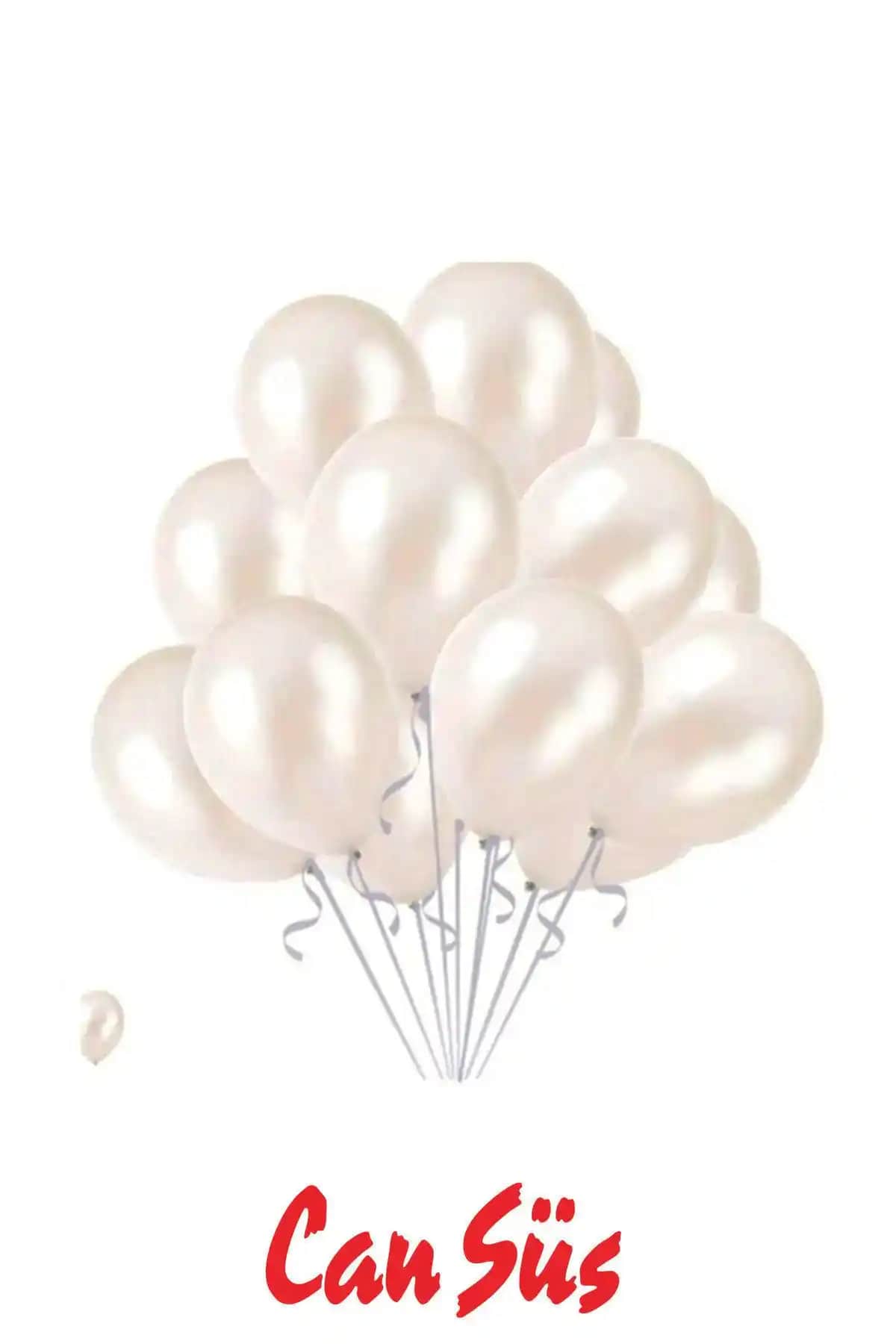 Cansüs Beyaz Metalik Balon 5'li ve Öz-bal Beyaz 25'li Metalik Balon Karşılaştırması