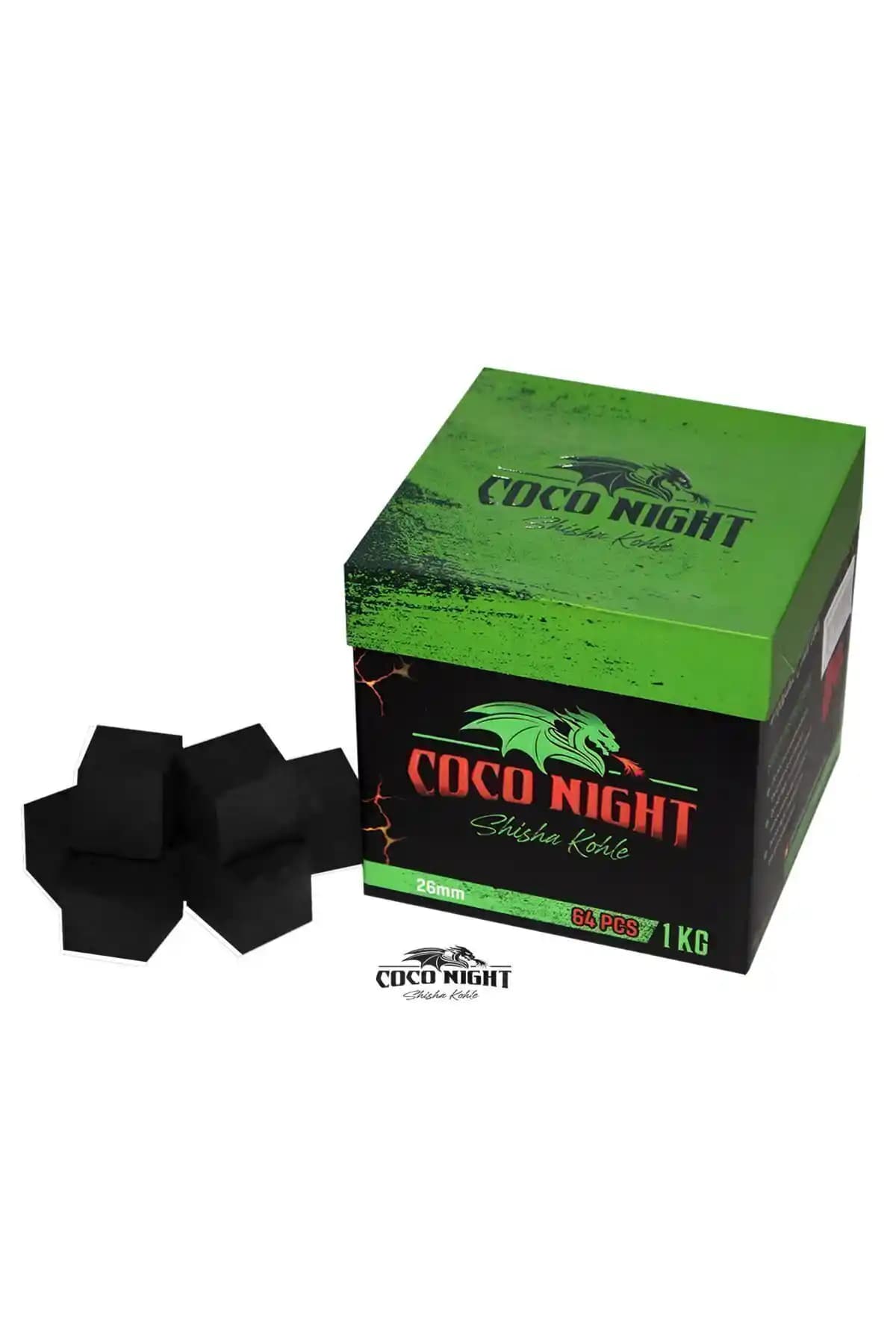 Coco Night 1kg Hindistan Cevizi Küp Nargile Kömürü: Doğal, Uzun Süreli ve Kokusuz Performans