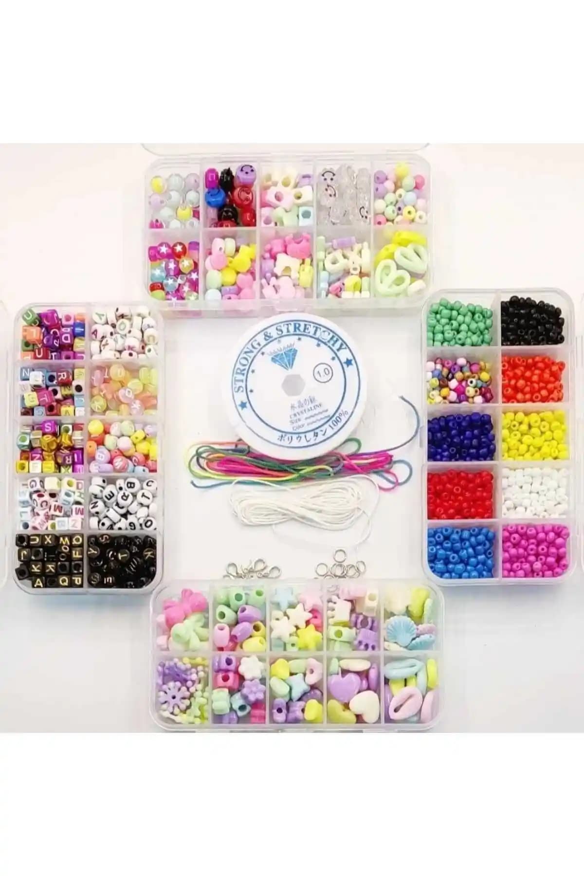 Çocuklar İçin Renkli Takı Yapım Seti Yaratıcılığı ve El Becerilerini Geliştirir