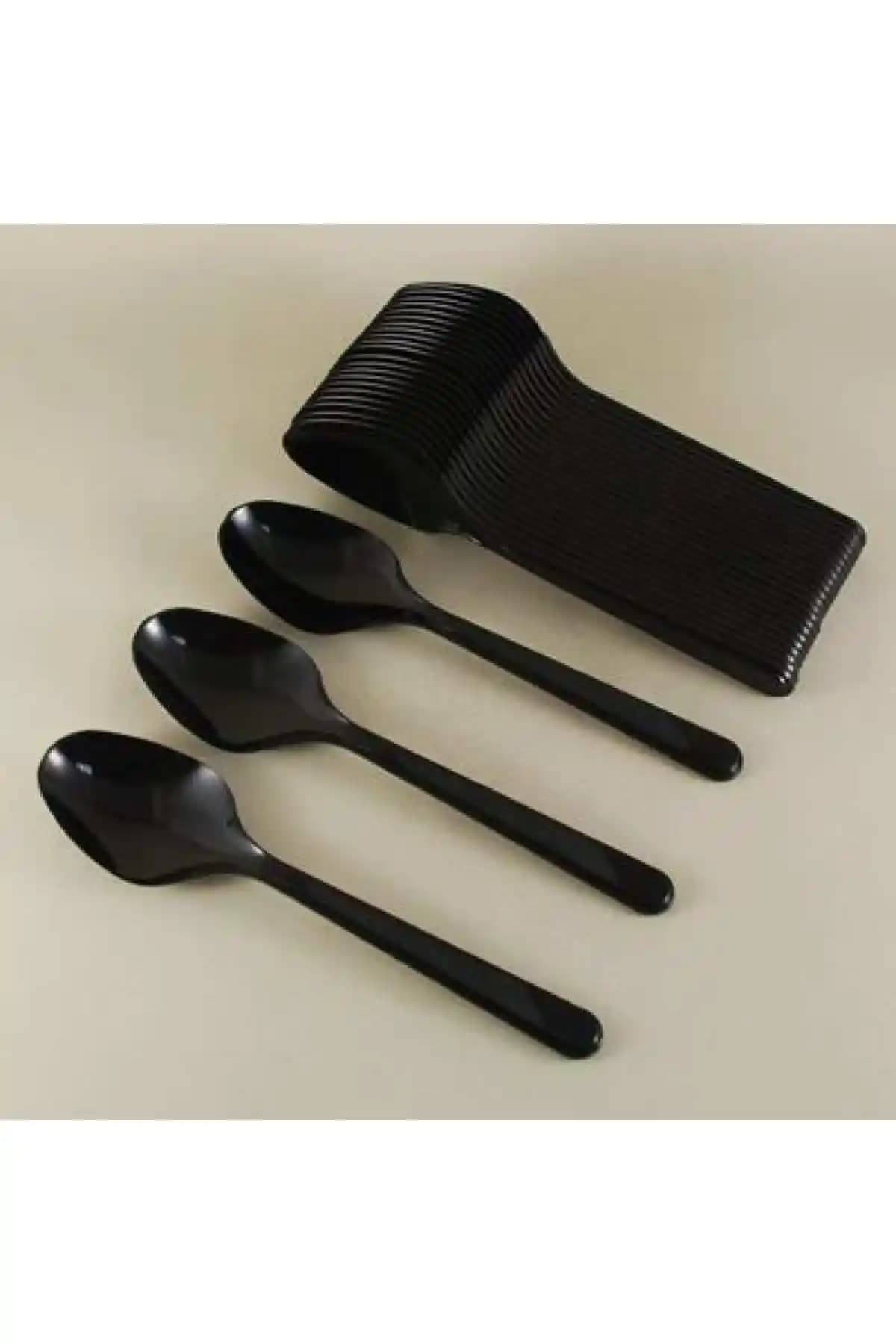 Çözüm Ambalaj Siyah Plastik Kaşık Lüx: Ekonomik ve Pratik Günlük Kullanım Çözümü