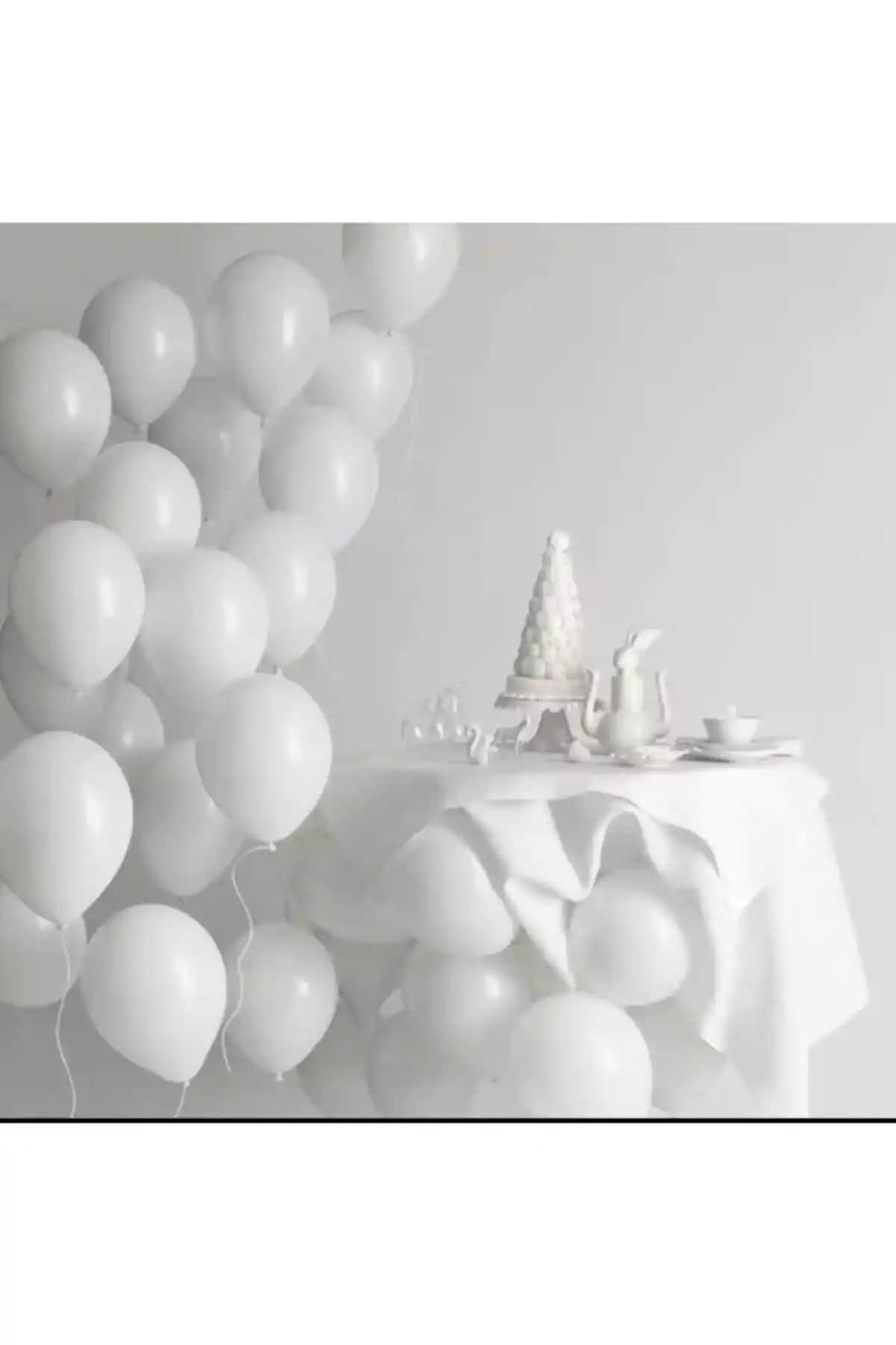 Deniz Party Store Latex Balonları Karşılaştırması Pastel Beyaz ve Okaliptüs Renk Seçenekleri