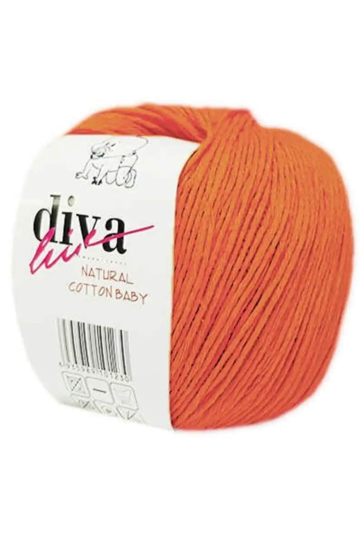 Diva İplik Premium Amigurumi İpi Punch Turuncu Yumuşak ve Dayanıklı Pamuk İpi