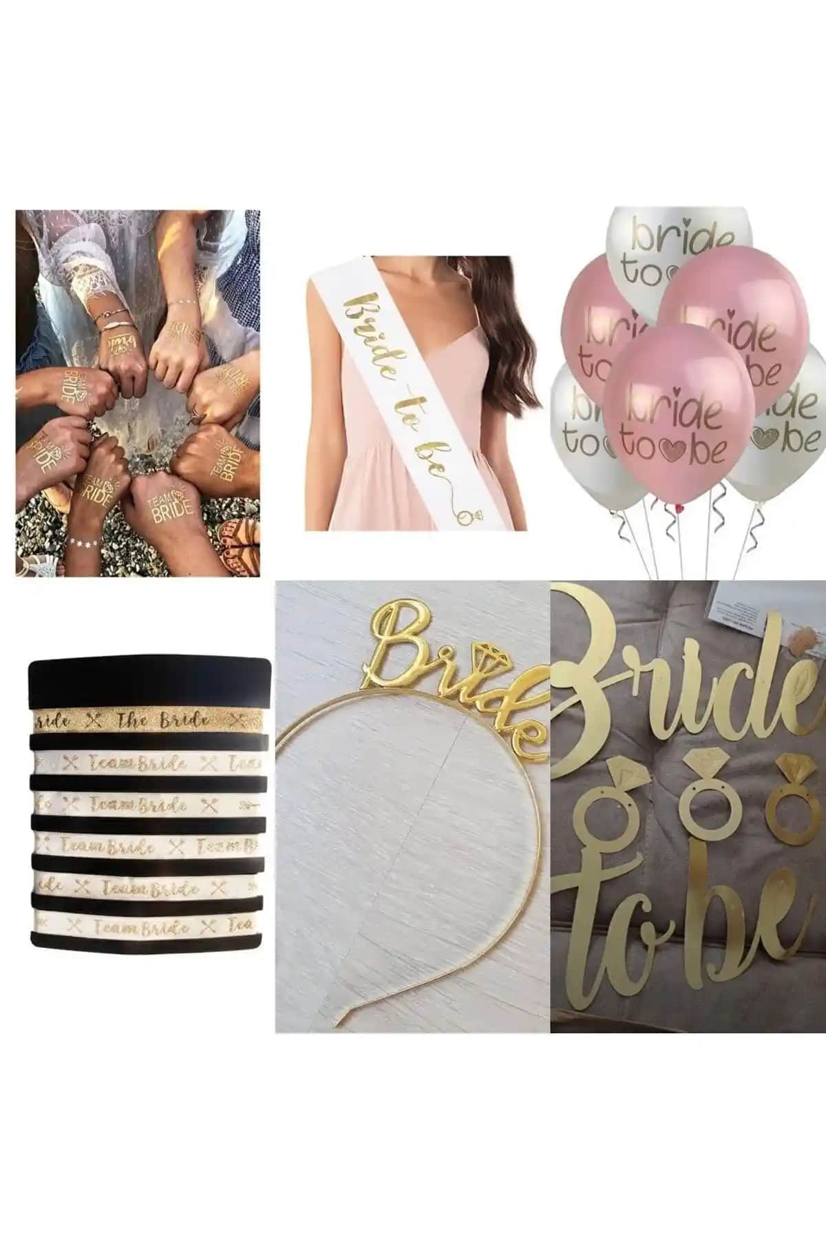 Genel Markalar Bride To Be Seti: Düğün ve Kutlamalar İçin Şık ve Eğlenceli Dekoratif Ürünler