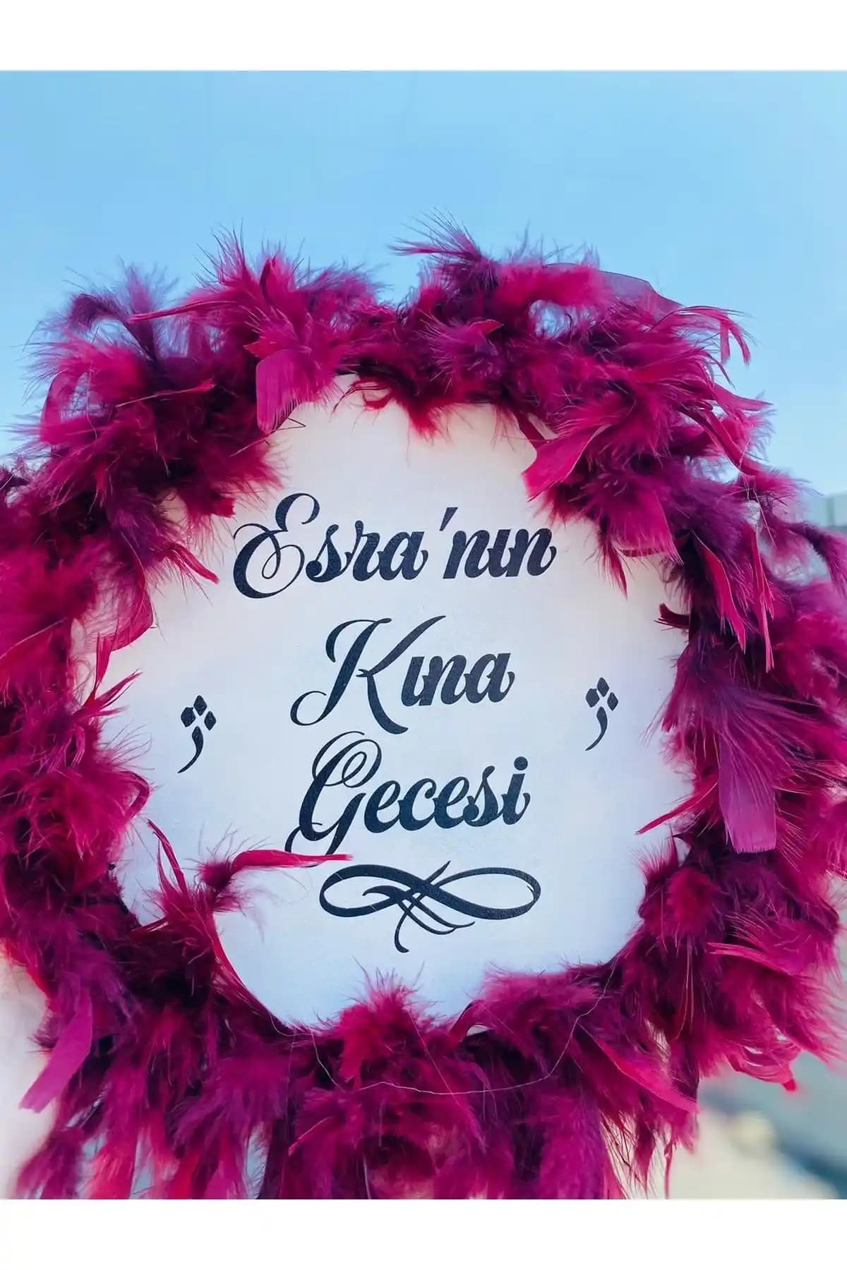 Kişiye Özel Tüylü Kına Gecesi Tefi: Geleneksel ve Modern Şıklığın Buluşması