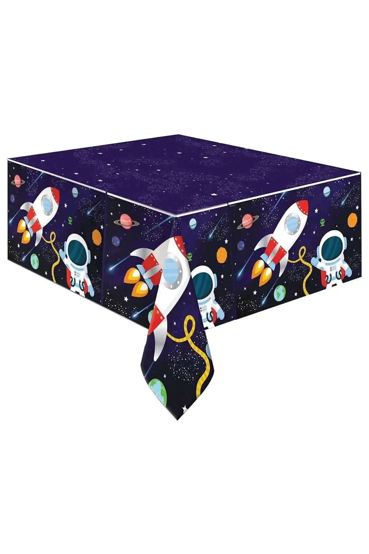 Kozmik Galaksi Uzay Temalı Masa Örtüsü ile Temalı Partilerinizi Şenlendirin