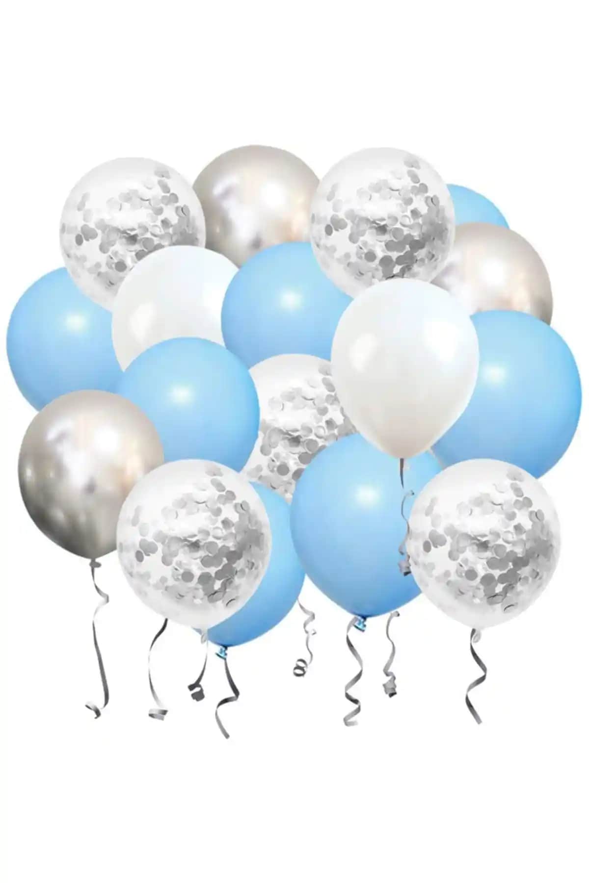 Parti Balon Setleri Karşılaştırması: Gü<müş> Konfetili ve Gold Şeffaf Balonlar