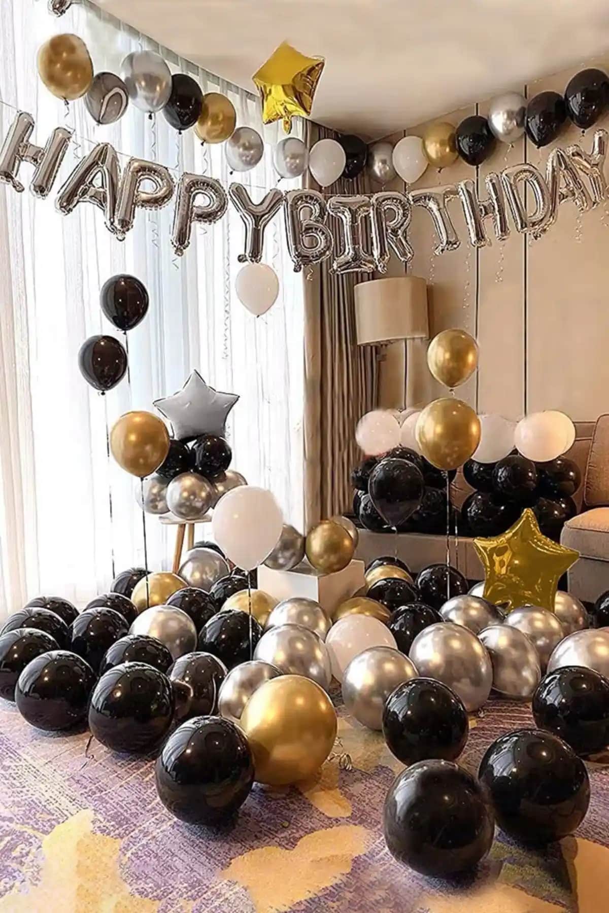 Yetişkinler İçin Işıklı Doğum Günü Parti Seti Şık ve Kullanışlı Dekorasyon Çözümü