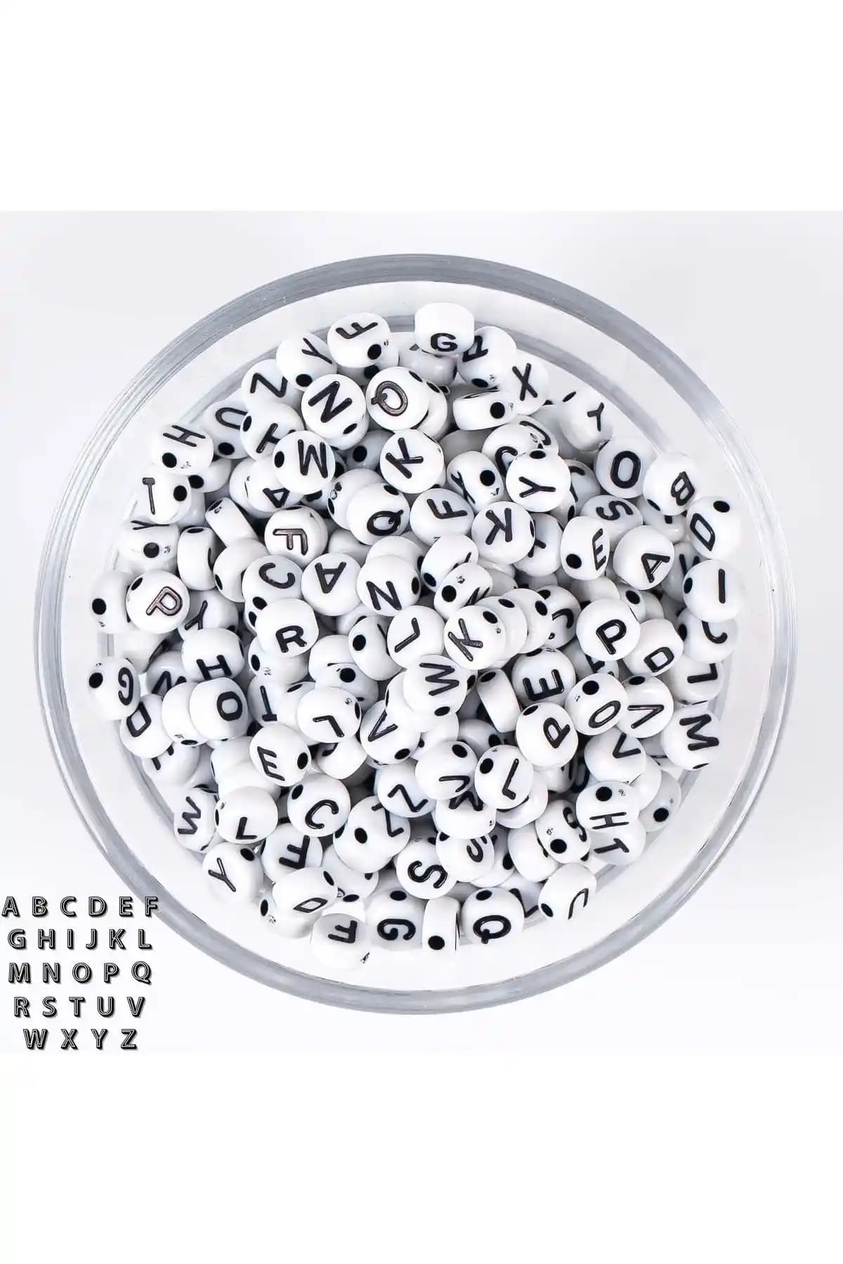 YFHOBİ 25 Gram Yassı Harf Boncukları: Renkli ve Dayanıklı Takı Yapım Malzemeleri