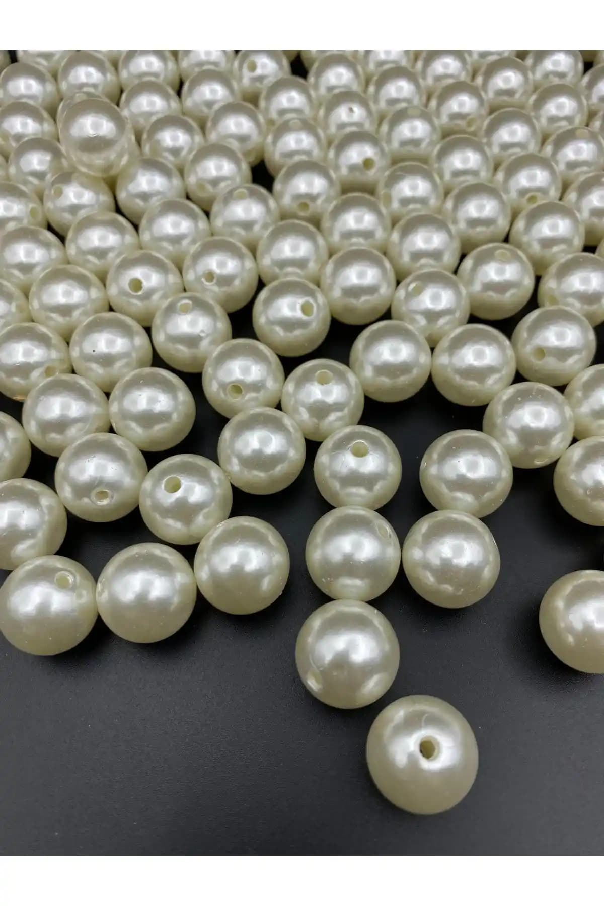 Yüksek Kaliteli Krem Renkli İnci Boncuklar Takı ve Aksesuar Tasarımı İçin Uygun