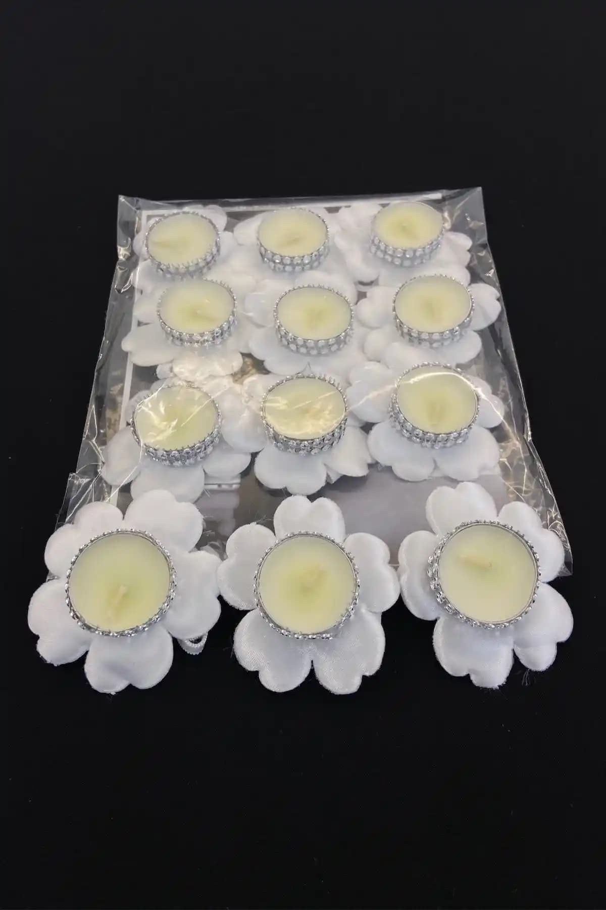 ZEYMERADE Beyaz Nedime El Mumu Düğün ve Kutlamalar İçin Şıklığın Sembolü