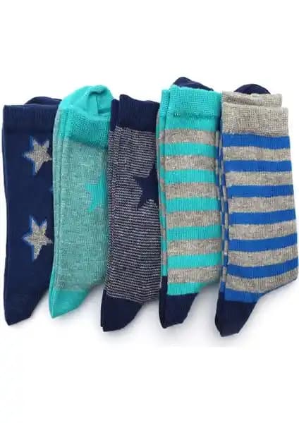 Erkek Çocuklar İçin 5'li Pamuklu ve Desenli Çoraplar Karşılaştırması