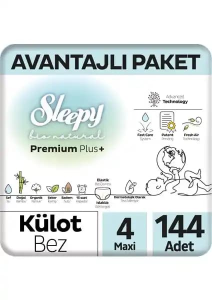 Sleepy Bio Natural Premium Plus Bebek Bezi Karşılaştırması 4 Numara Maxi ve 6 Numara Xlarge