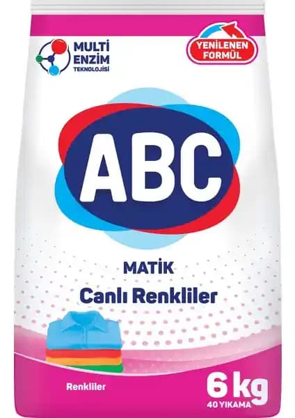 ABC Matik Renkli Toz Deterjan: Renkli Kıyafetler İçin Güçlü ve Ferah Temizlik Çözümü