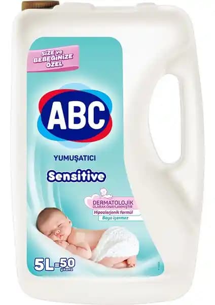 ABC Yumuşatıcı Sensitive 5000 ml Hassas Ciltler İçin Güvenilir ve Ekonomik Çamaşır Yumuşatıcısı