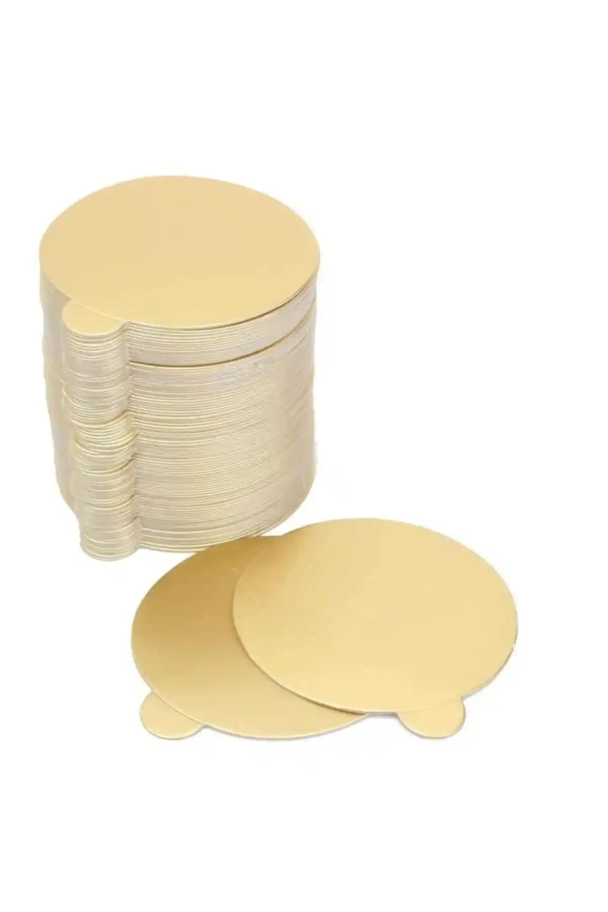AGN STORE Gold Yuvarlak Pasta Altlığı 10 Cm Şık ve Dayanıklı Sunum Aksesuarı