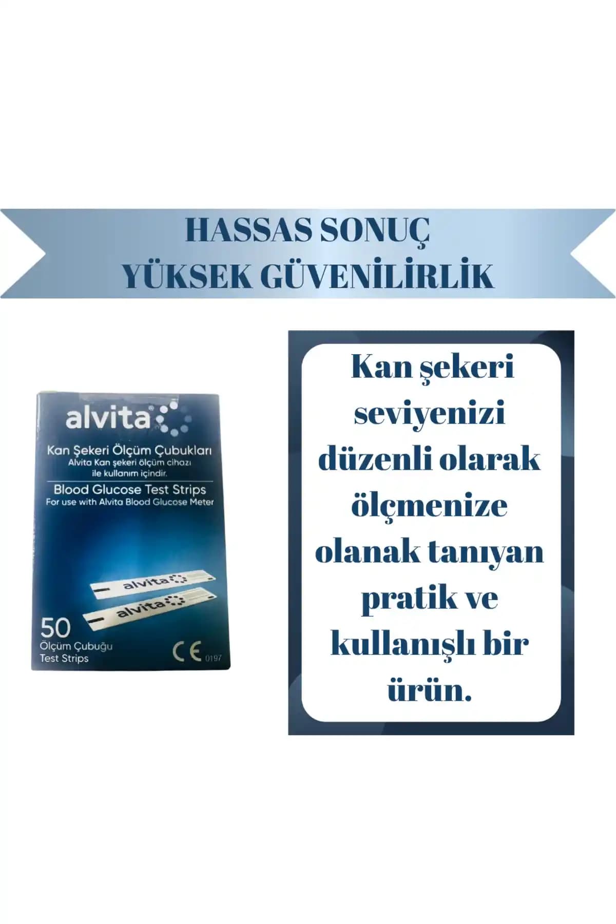 Alvita Şeker Ölçüm Stribi 07-2026 Miad Güvenilir ve Hassas Kan Şekeri Takibi için