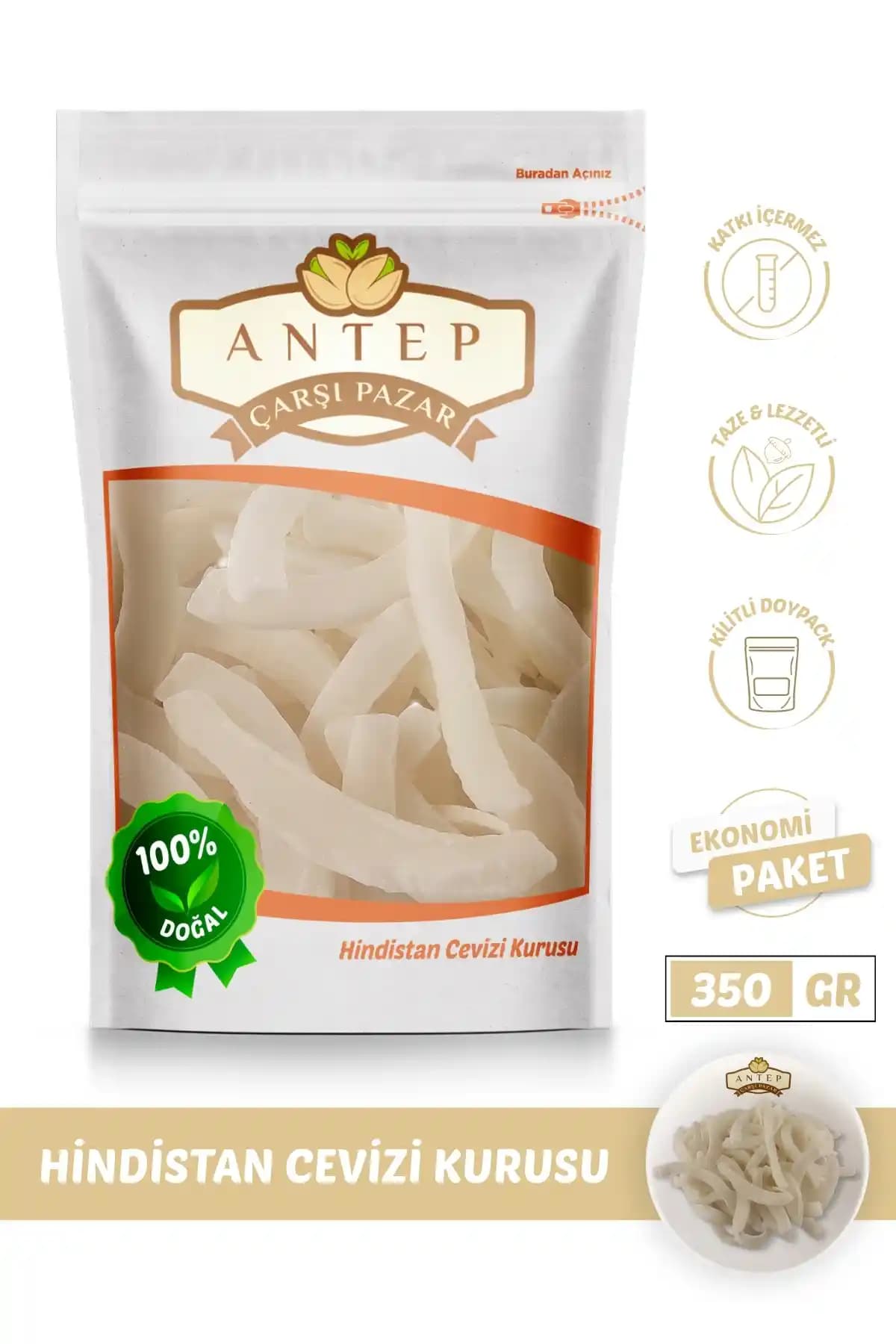 Antep Çarşı Pazar Hindistan Cevizi Kurusu: Doğal ve Sağlıklı Tropikal Atıştırmalık