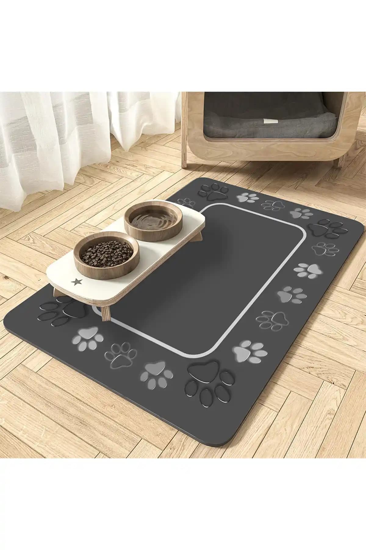 AsMat Paw Evcil Hayvan Besleme Matı: Şık, Güvenli ve Kolay Temizlenebilir