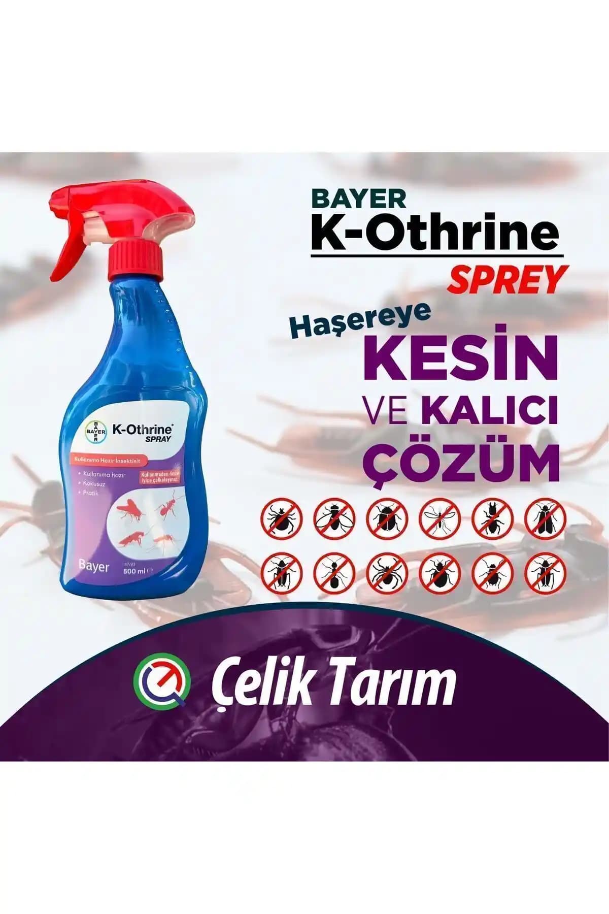 Bayer K Othrine 500ml Böceklerle Mücadele İçin Güçlü ve Pratik Sprey Çözümü