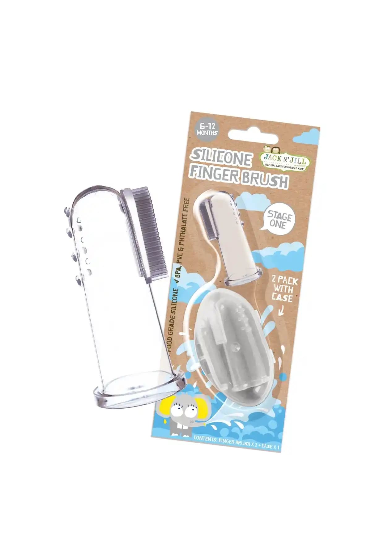 Bebekler İçin Güvenli ve Etkili Silikon Parmak Fırça Çift Paketi