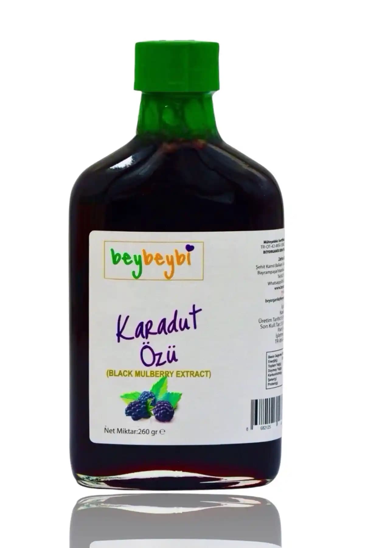 Beybeybi Karadut Özü 260g Doğal ve Sağlıklı Meyve Konsantresi