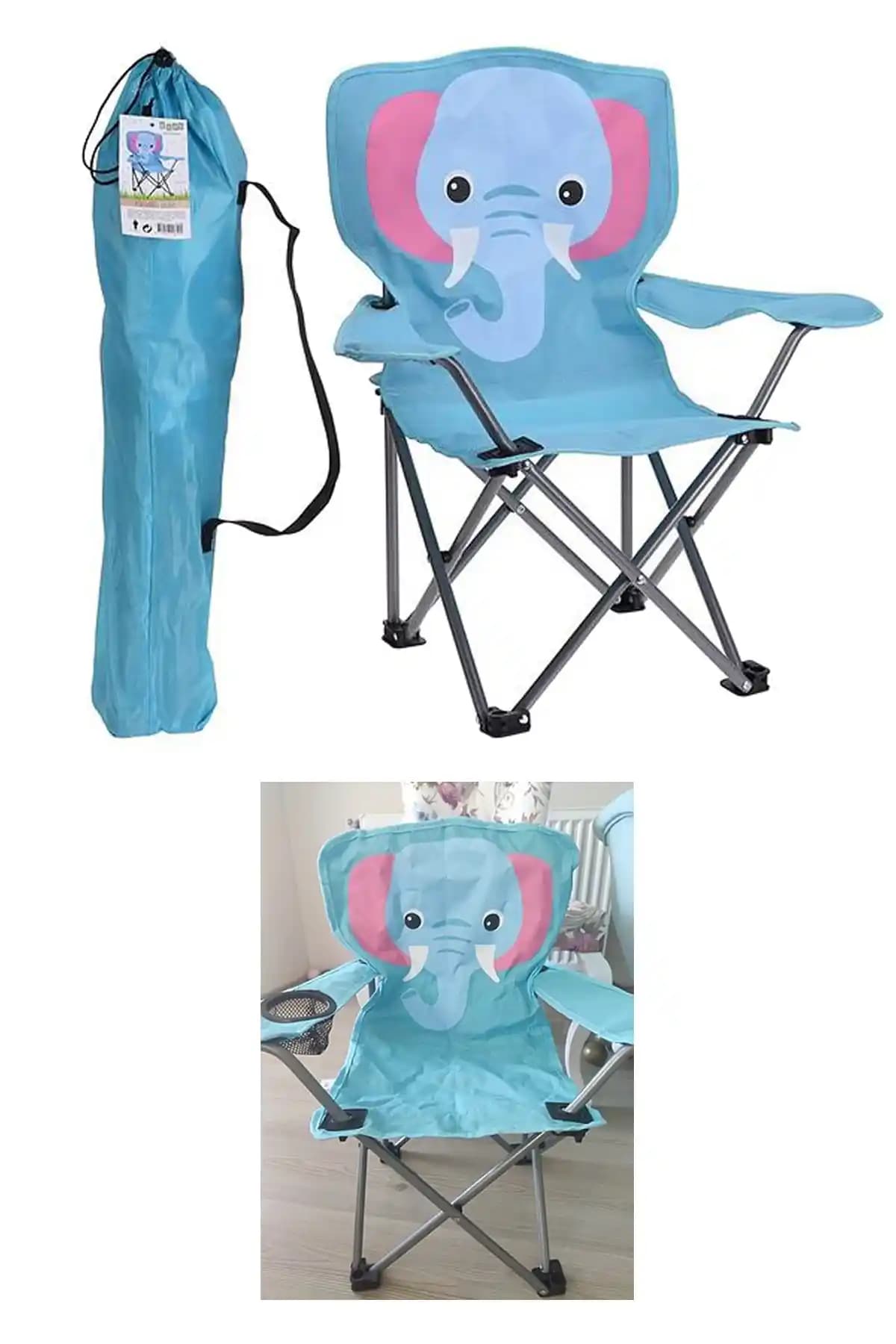 Binbirreyon Katlanır Çocuk Kamp Sandalyesi Güvenli ve Dayanıklı Dış Mekan Oturma Ürünü