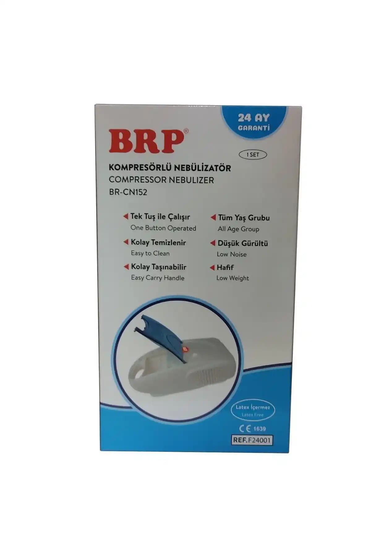 BRP Kompresörlü Nebülizatör Kapaklı BR-CN152 Sağlık ve Konforun Güçlü Çözümü