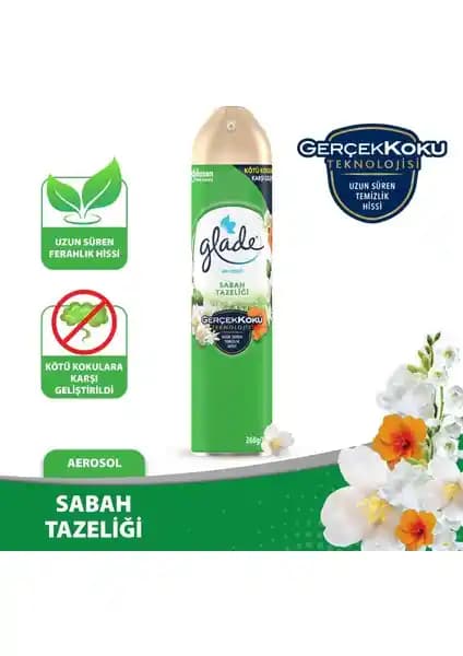 Glade Aerosol Oda Kokusu Sabah Tazeliği: Hızlı ve Pratik Ferahlatıcı Çözüm