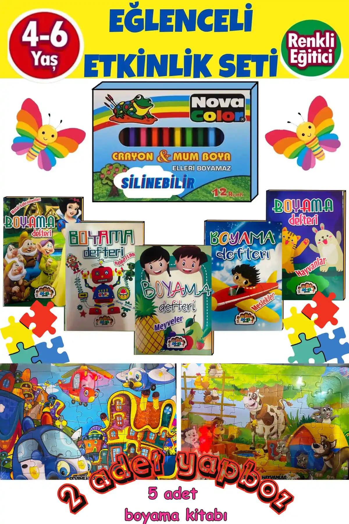 Gönül Yayıncılık 4-6 Yaş Çocuklar İçin Eğlenceli ve Eğitici Etkinlik Seti