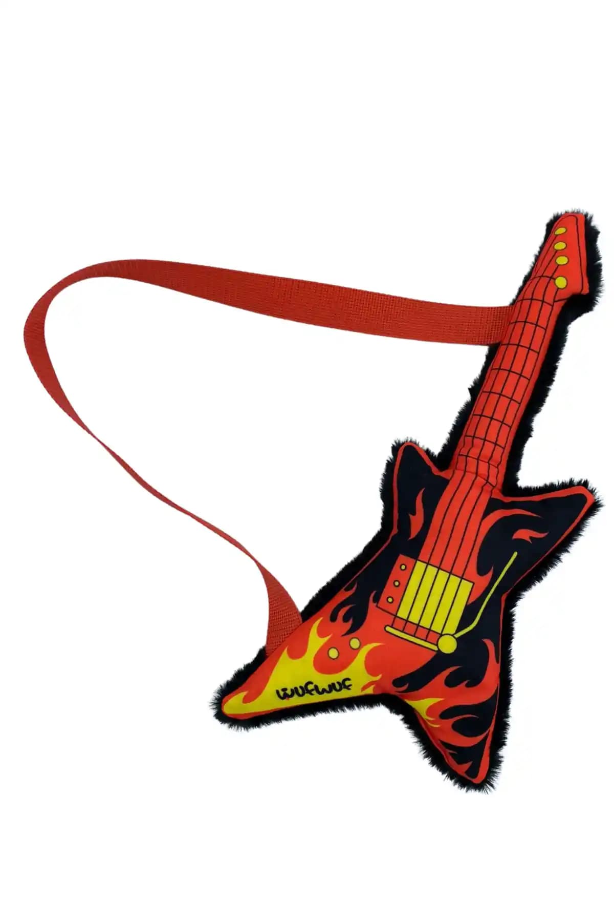 Havhav Gitar Şekilli Peluş ve Sesli Köpek Oyuncağı Güvenli ve Dayanıklı Tasarım