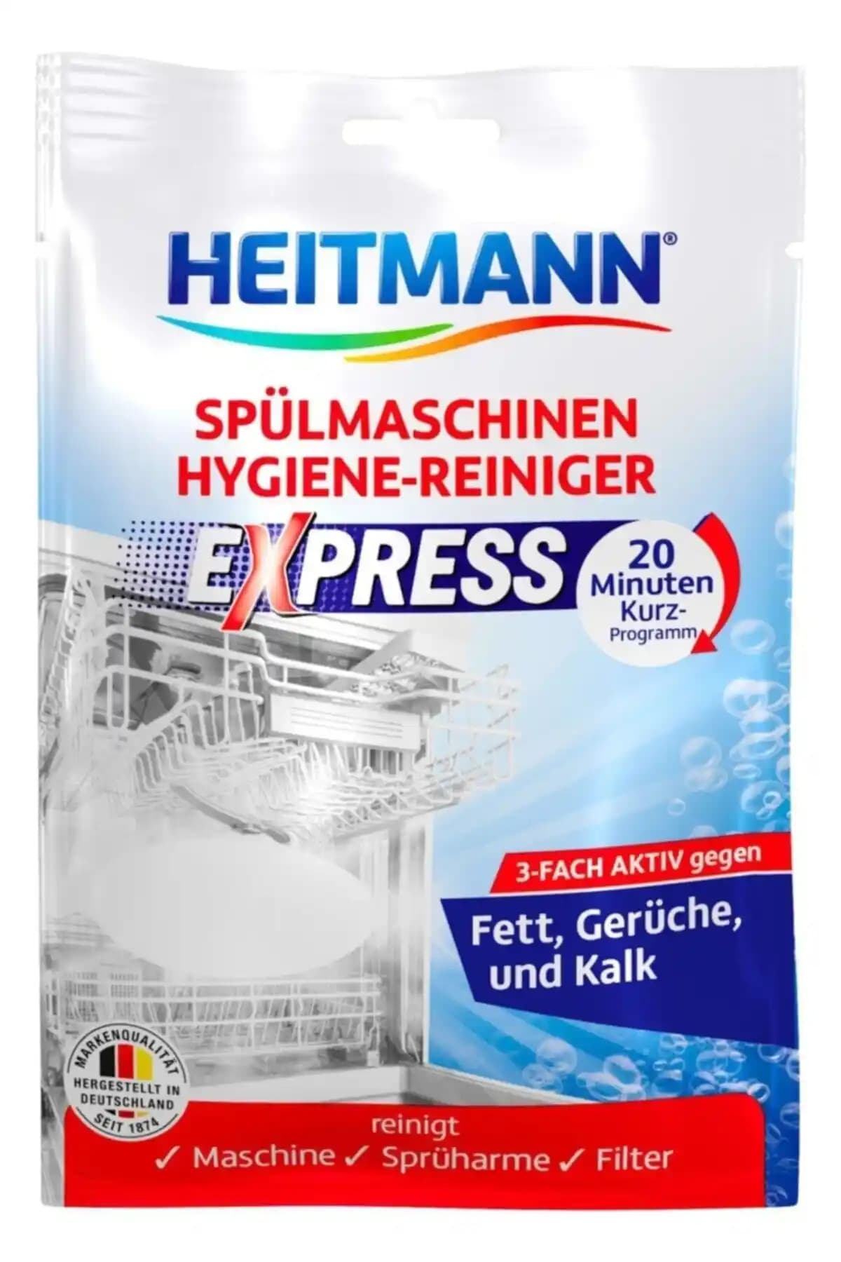 HEITMANN Bulaşık Makinesi Ekspres Hijyenik Kireç Çözücü ve Temizleyici Ürün Özellikleri ve Kullanım Avantajları