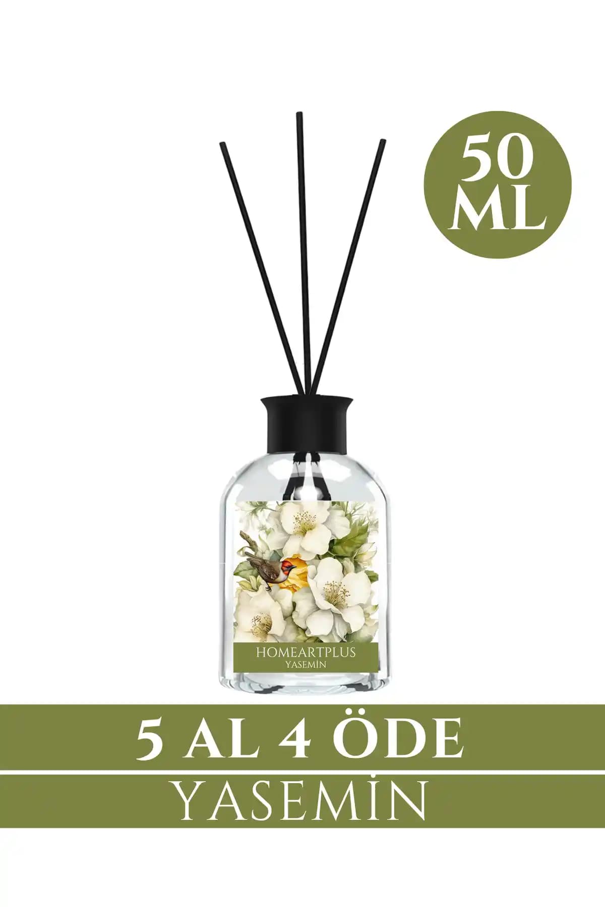 Homeartplus Yasemin Oda Kokusu: Doğal İçerik ve Estetik Tasarımla Ferah Atmosfer