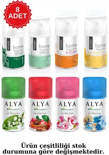 Homex Oda Spreyi Yedekleri: Çeşitli Aromalarla Uzun Süreli Ferahlık Sağlar