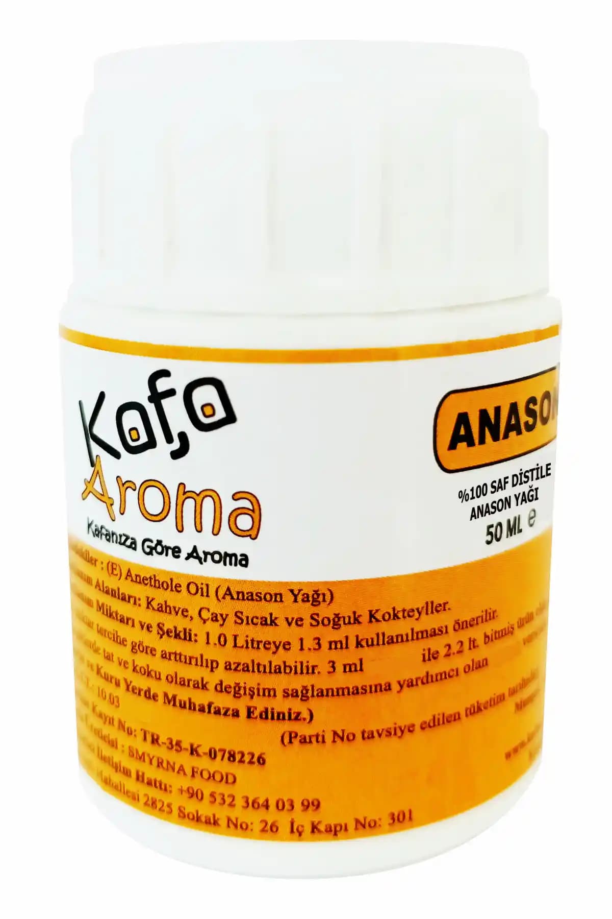Kafa Aroma Saf Anason Yağı 50 ml doğal ve yüksek kaliteli içecek aroması