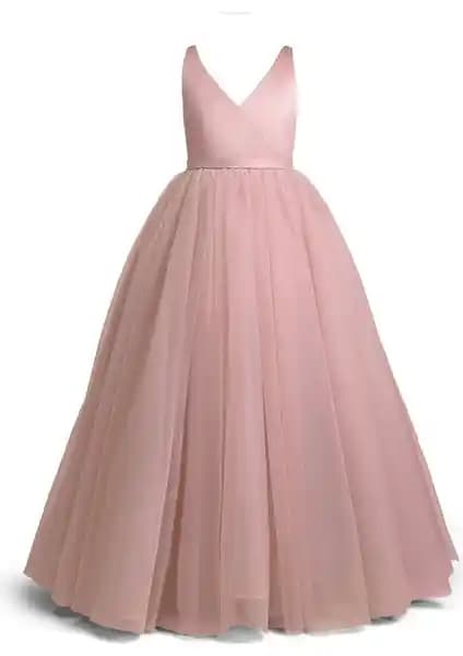 Kids Life Pudra Rengi Kız Çocuk Elbisesi Şık ve Rahat Tasarım Özellikleri