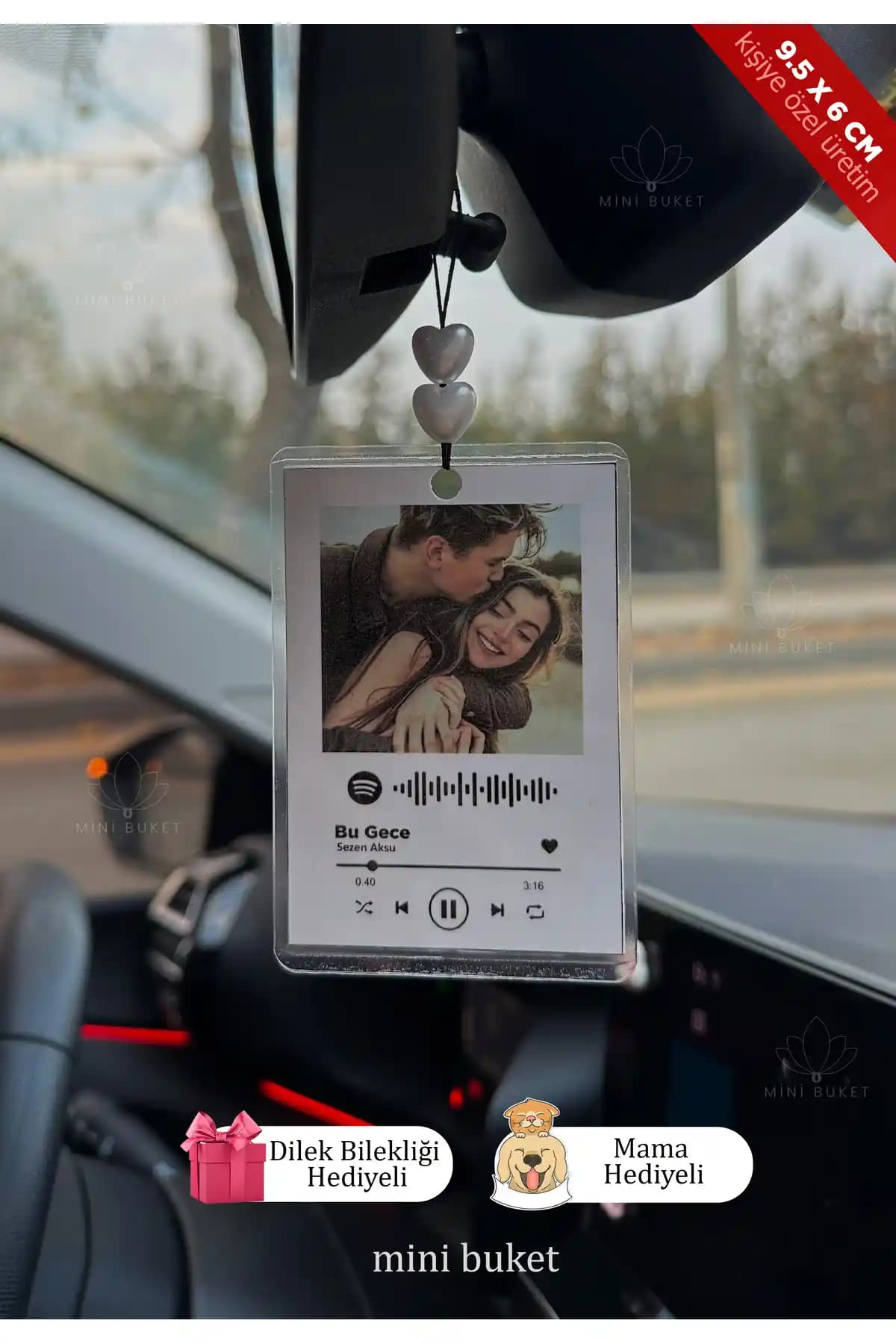 Kişiye Özel Fotoğraflı Araç Süsü - El Yapımı ve Dayanıklı Tasarım