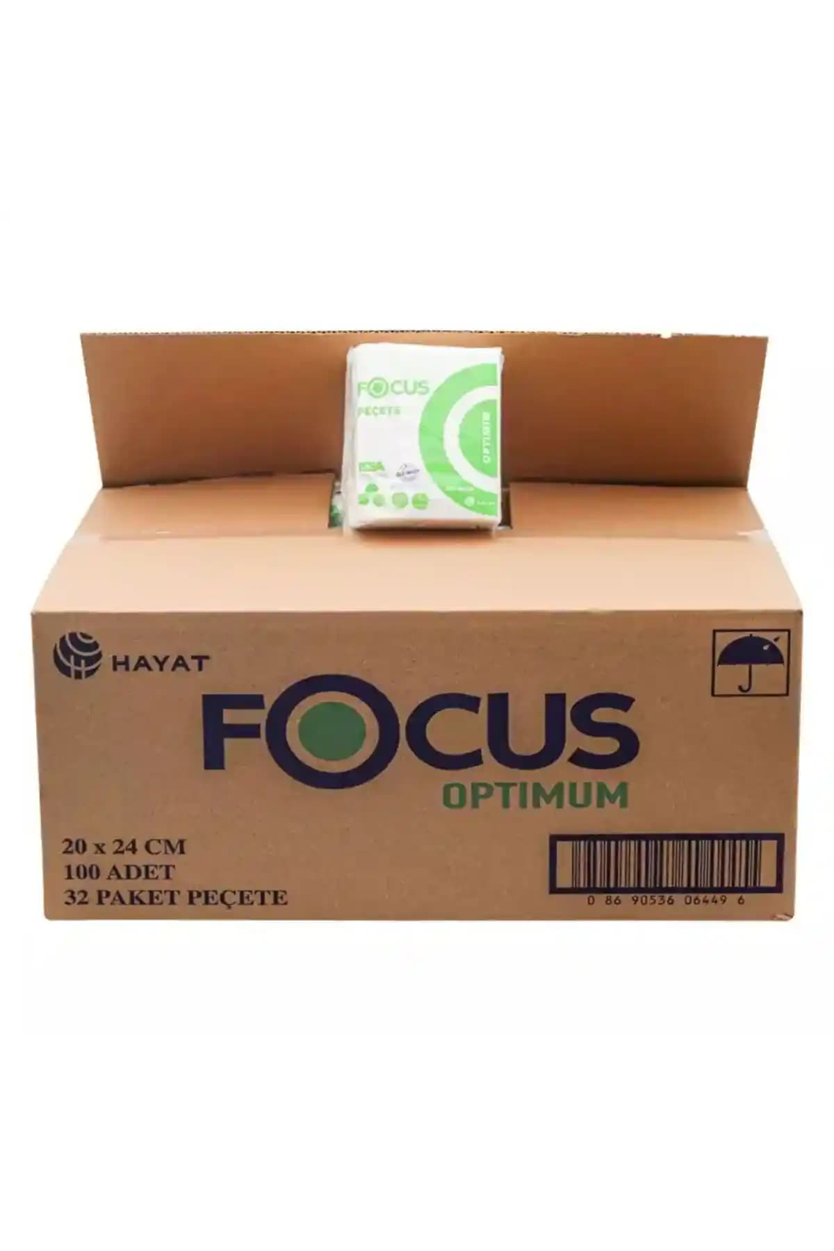 Koçal Kağıt Focus Optimum Kare Peçete 32'li, Estetik ve Hijyen İçin Uygun Çok Amaçlı Peçete